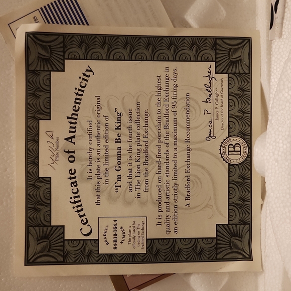 Vintage bradford exchange "I'm gonna be king" - Picture 2 of 3